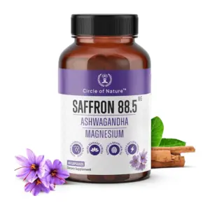 Saffron Supplement 88.5 mg Extract with Ashwagandha & Magnesium