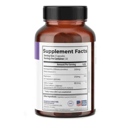 Saffron Supplement 88.5 mg Extract with Ashwagandha & Magnesium - Image 2